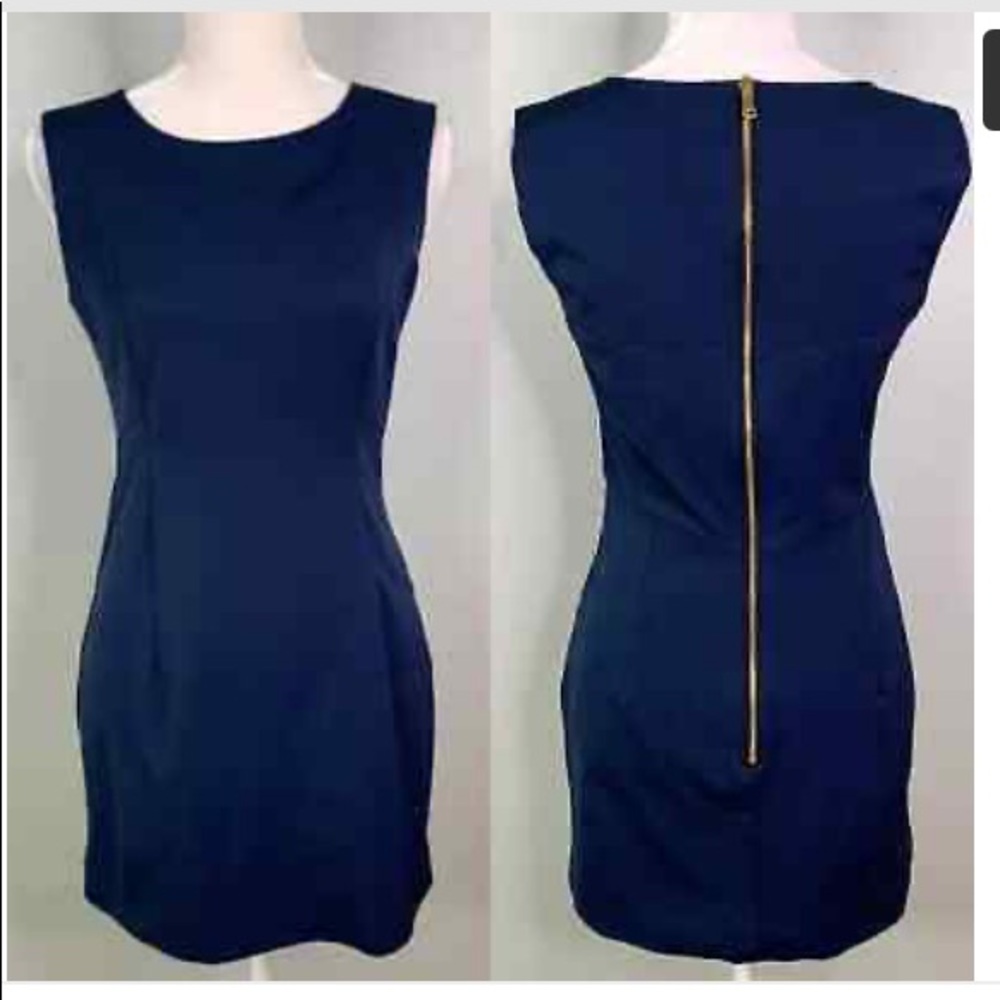 Milly Navy Mini Seamed Sheath Dress Size 4 NWT